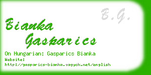 bianka gasparics business card